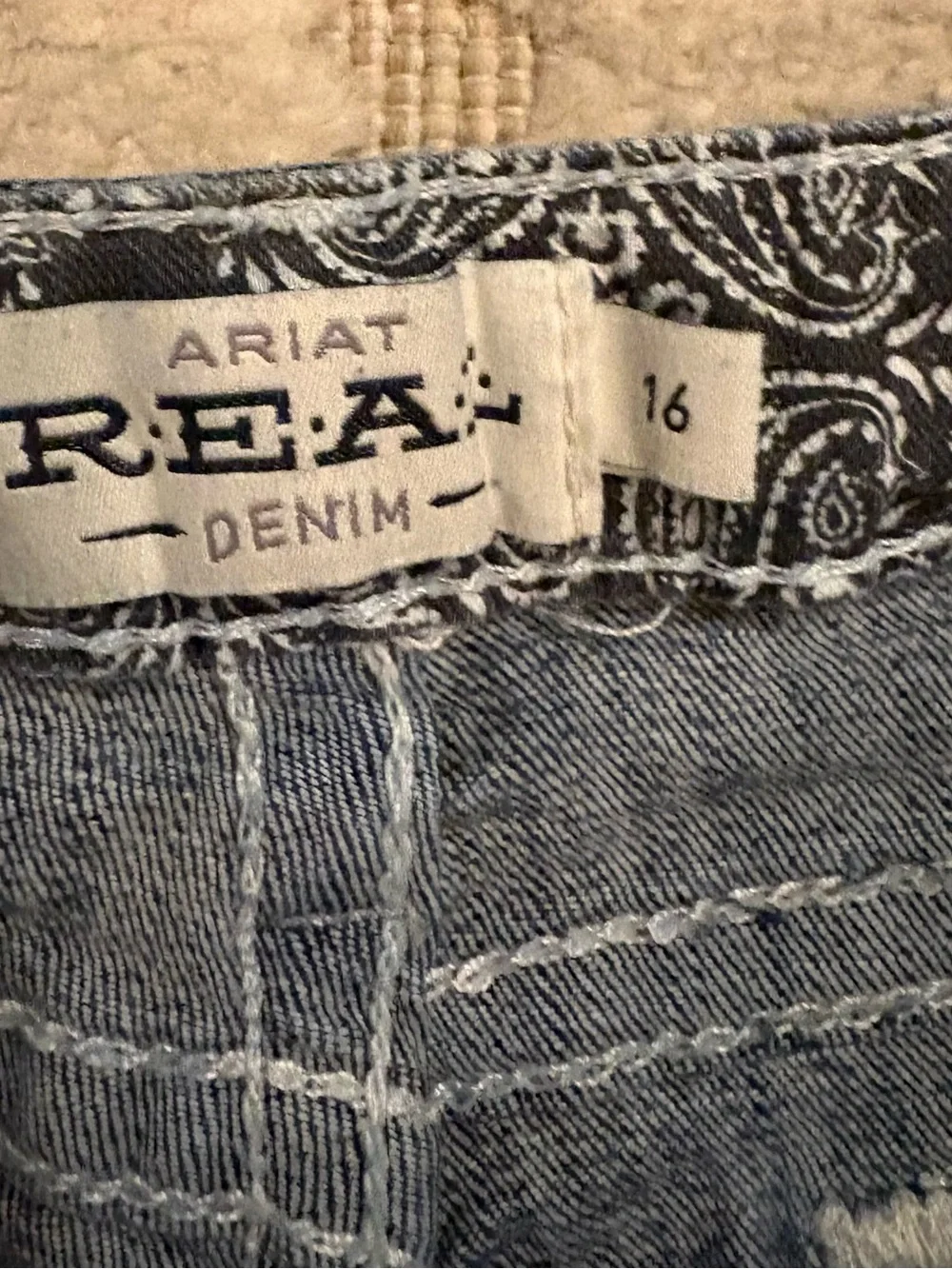 Ariat Dark Blue Flare Jeans with Subtle Fading